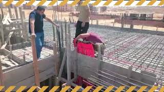 قطعه A 45 بيت الوطن الحي السادس اعمال سقف الدور الثانى