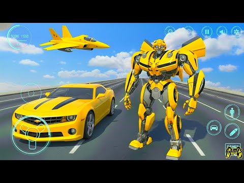 Grand Robot Car Jet Transformers War Modern City Game 2026 - Android Gameplay