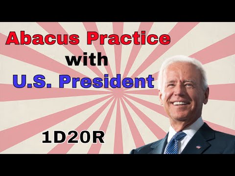 Abacus Practice with U.S President | 1 Digit 20 Rows| #AbacusTutorial | #AbacusForKids