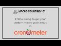 Updating Macros In Cronometer