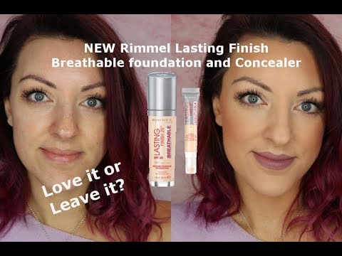 NEW Rimmel London lasting finish breathable foundation and concealer review and demo