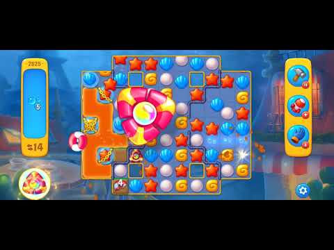 Fishdom Easy Level 2825 (with full seashell [Super Lightning]) @choraelmin