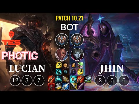 TES Photic Lucian vs Jhin Bot - KR Patch 10.21