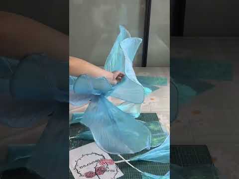 DIY Handmade Organza Decorate Flower #fabricdecor #wedding #diy #flowers #weddingdecor