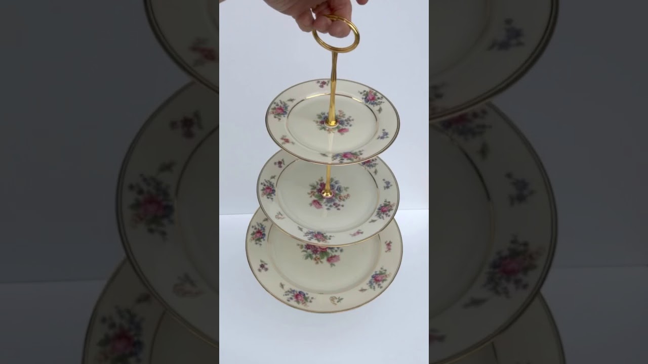 Queen’s Rose 3-Tiered Tea Party Tray