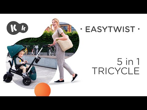 Kinderkraft EasyTwist triratis dviratis su sukamąja ¦ Juodas sėdyne video
