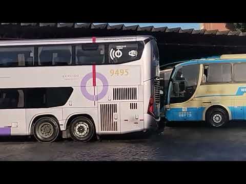Ônibus da novo horizonte chegando na rodoviária de vitória da conquista Bahia 