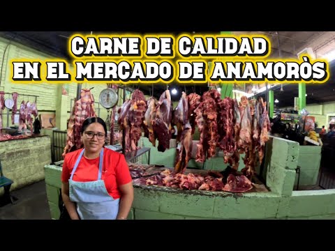 Comprando Carne en El Mercado de Anamoros La Unión 