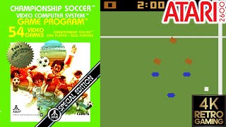 Championship Soccer Atari 2600 4k Gameplay
