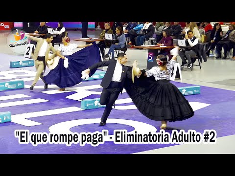"El que rompe paga" en eliminatoria Adulto Nacional 2. Concurso Marinera “San Borja mi orgullo” 2024