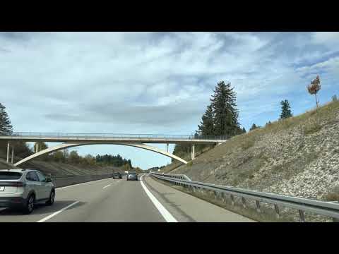 [Autobahn]drive from Füssen to Stuttgart (ASMR , No Music, No Talk)
