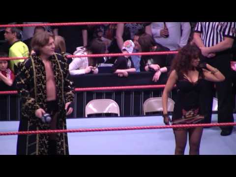 Layla and William Regal abused by the crowd in Braehead arena wwe wrestlemania revenge tour 2009 HD