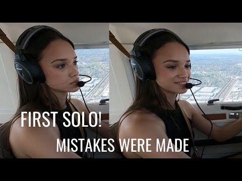 FIRST STUDENT SOLO at KEMT in a Cessna 152 | gravitysdaughter