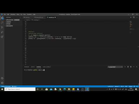 Pattern Hackerrank Solution Python Welcome Pattern