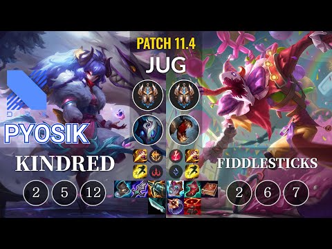 DRX Pyosik Kindred vs Fiddlesticks Jungle - KR Patch 11.4