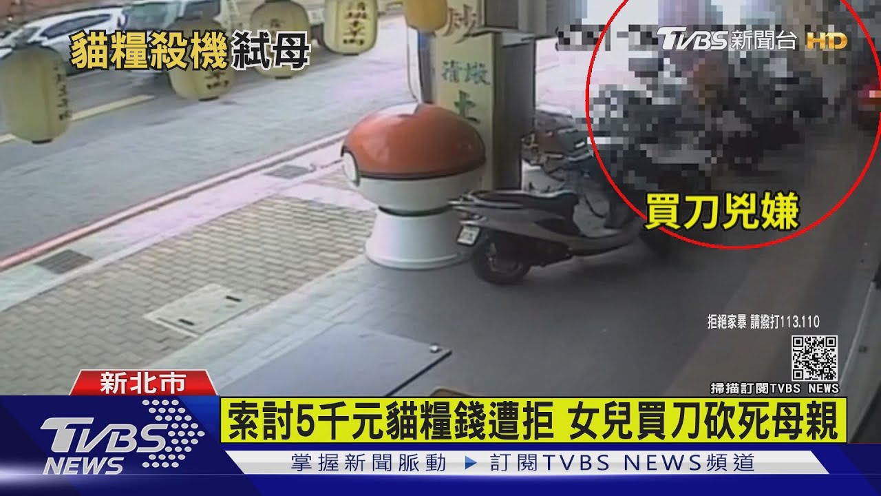索討5千元貓糧錢遭拒 女兒買刀砍死母親