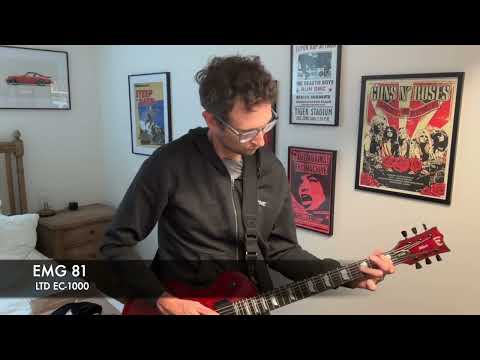 EMG 81, Dimebucker, JB pickup comparison