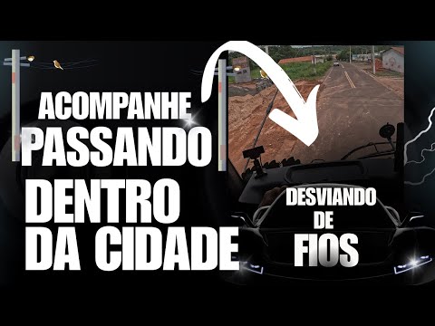 PASSANDO POR DENTRO DA CIDADE DE CAPANEMA PA , DESVIANDO DOS FIOS .. Operação de muita atenção 😳🚜🏙️