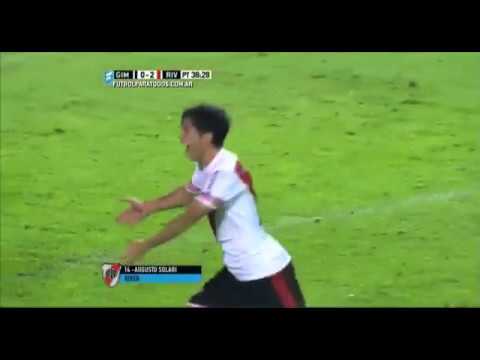 Gol de Solari a Gimnasia (Gimnasia 2 - 3 River) Campeonato 2015