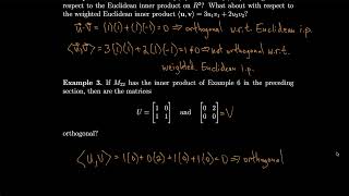 Linear Algebra 6.2 Angle and Orthogonality in Inner Product Spaces
