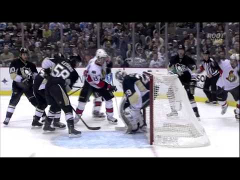 Stephane Da Costa goal Feb 13 2013 Ottawa Senators vs Pittsburgh Penguins NHL Hockey