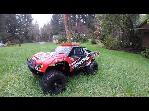 Traxxas Slash 4x4 LCG rainy day 360 pole mount 2s lipo