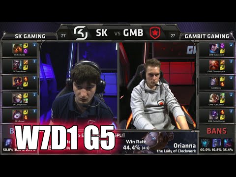 SK Gaming vs Gambit Gaming | S5 EU LCS Summer 2015 Week 7 Day 1 | SK vs GMB W7D1 G5