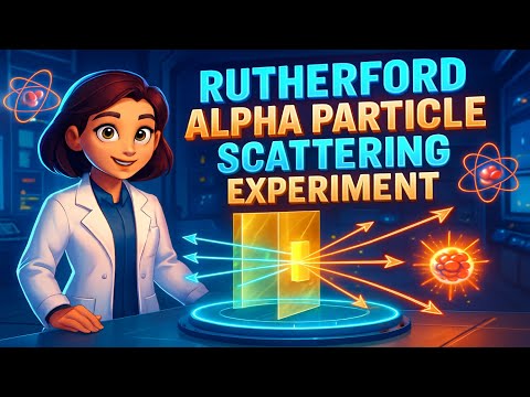 Rutherford alpha particle scattering experiment ||3D Animated explanation in English || Physics12th