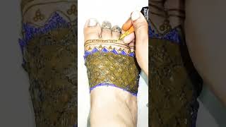 New trick easy 😱 leg mehndi design/Lace mehndi design#trending#shorts#viral#shortvideo#short
