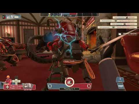 TF2: Bangerz Engineer Fortress vs Super Buffed Mercs as Spy - ctf_helltrain