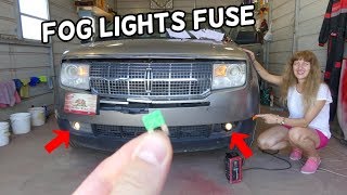 LINCOLN MKX FOG LIGHTS FUSE LOCATION REPLACEMENT. FOG LIGHTS NOT WORKING