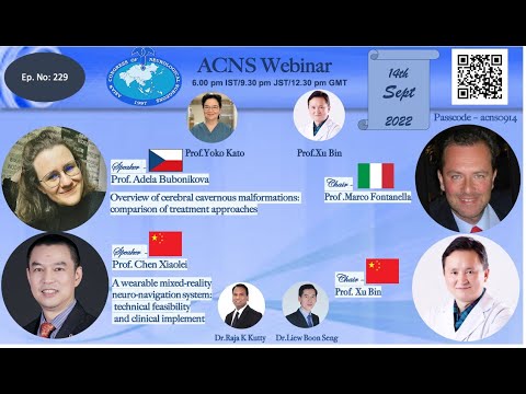 ACNS Webinar - Sept 14 - Cavernomas  Comparison of Treatment Approaches & Wearable Neuronavigation s