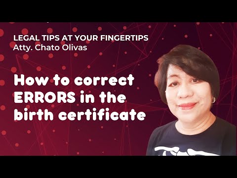 [Special Proceedings] Correction of clerical errors in a birth certificate (Video32)