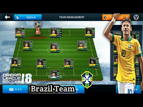 Create Brazil World Cup 2018 Team ● Kit Logo & Players ● Dream League Soccer 2018 Video