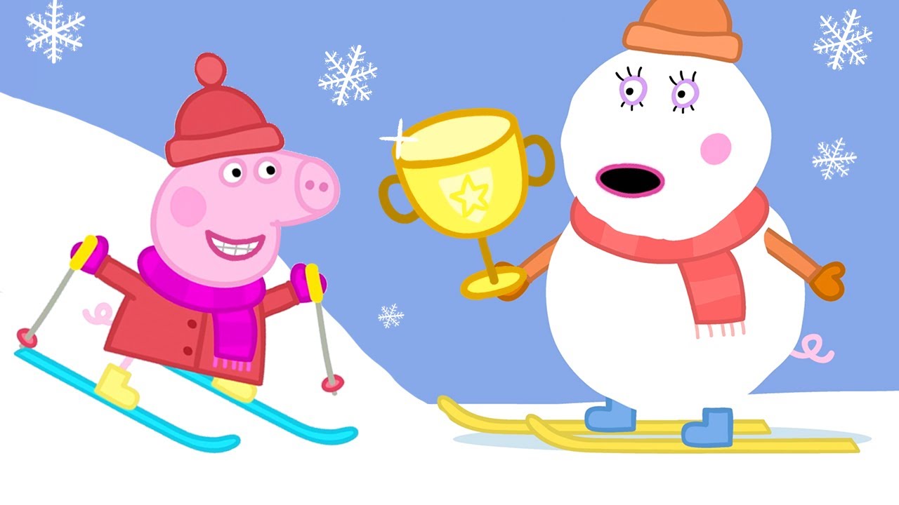 Peppa Pig Français ❄️ Peppa Et Ses Amis Apprennent À Skier ❄️ Dessin Animé