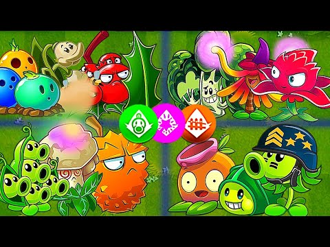 4 Best Team Plants Appease + Magic + Shield - Who Will Win? - PvZ2 10.4.1 Team Plants Battles