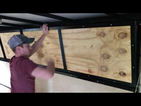Enclosed trailer shelves