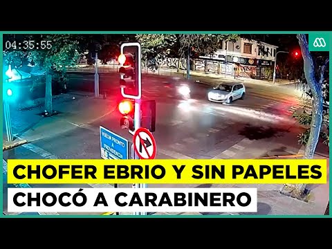 Video muestra momento exacto en que carabinero de civil es chocado cuando iba en moto