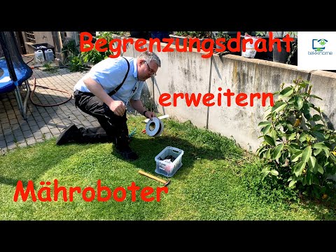 Begrenzungsdraht vom Mähroboter erweitern / reparieren