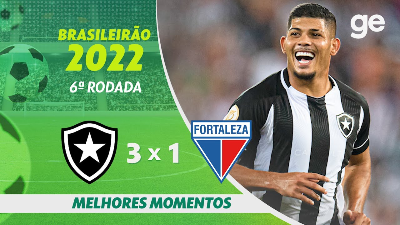 VÍDEO: Gols e melhores momentos da vitória de virada do Botafogo sobre o Fortaleza