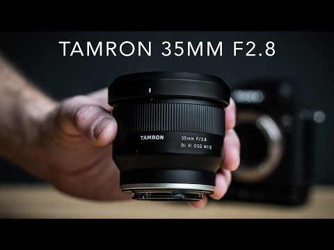 Tamron 35mm F2.8 Di III OSD M 1:2 Prime Lens for Sony E Full-Frame Mirrorless Cameras, Half Macro Close-Focusing, Compact Lightweight Design for Video + Lens Filter Kit + Cap Keeper (4pc Bundle) video review thumbnail