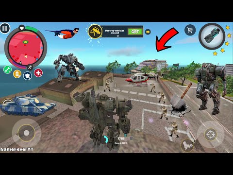 Rope Hero: Vice Town - (Transformer Tank Robot Fight Military Boat)CaptureBase - Android Gameplay HD