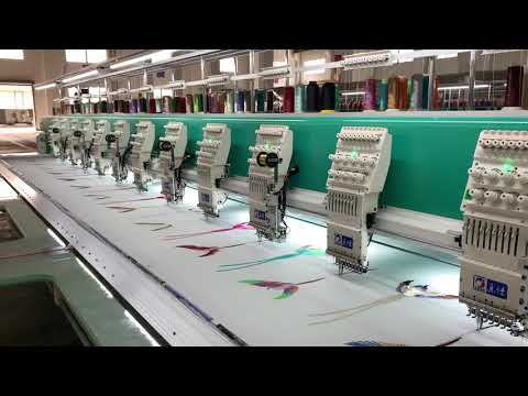 Lejia 15 heads embroidery machine with 7 pcs cording device