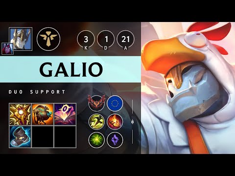 Galio Support vs Fiddlesticks - EUW Grandmaster Patch 25.13
