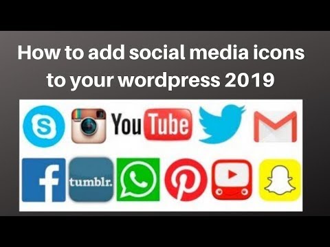 How to add social media icons to your wordpress 2019