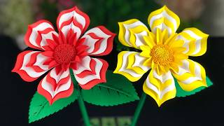 😍Turn Papers Into Beautiful Flowers 🌸| Easy to Make - DIY Step by Step Tutorial | Paper Flower