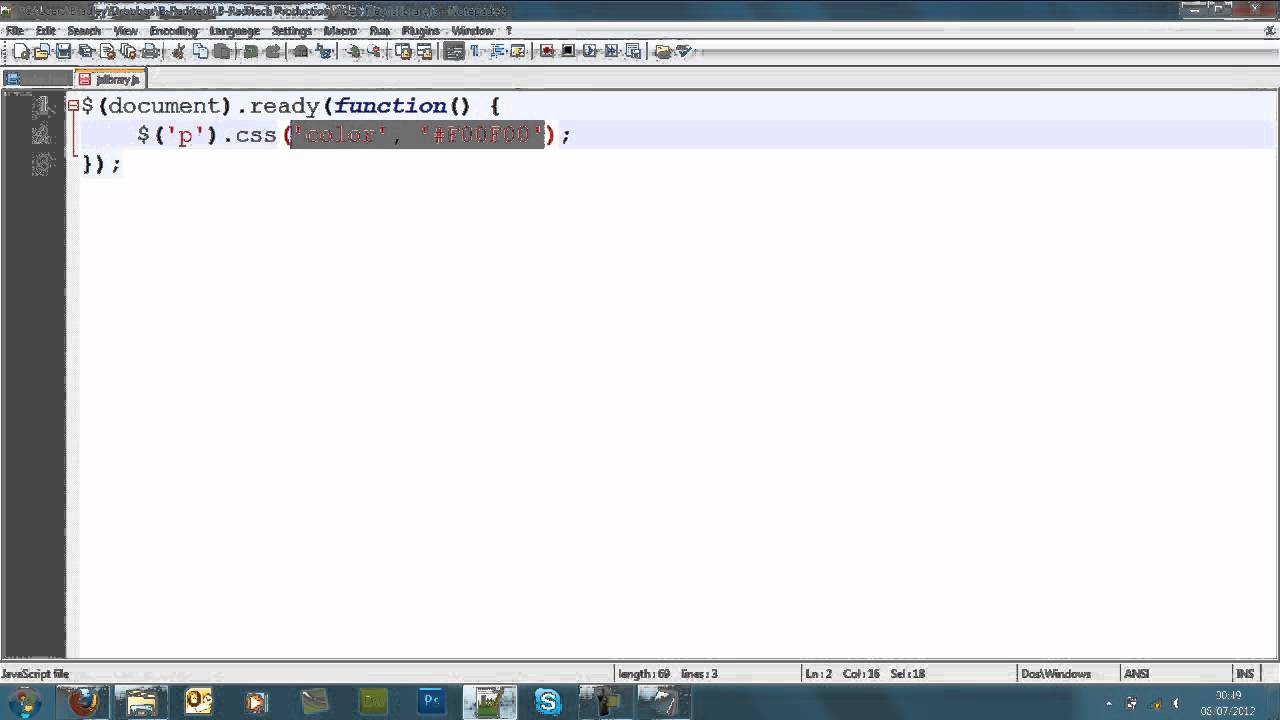 jQuery Tutorial 16 - css selector