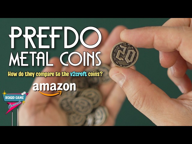 Vídeo relacionado con Prefdo 50 monedas de metal para juegos de mesa, fichas doradas y plateadas para póquer, RPG, juegos de mesa de estrategia, monedas de metal de fantasía, moneda de juego genérica resistente