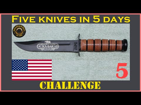 Day 5 - Five Knives in Five days Challenge - Ka-Bar U.S. Army Mod 9190 120th Anniversary knife.