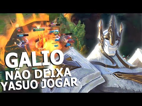 GALIO MIGHT NÃO DEIXA YASUO CLICAR | ESSE GAME PARECIA QUE SÓ TINHA LUTA - GALIO VS YASUO